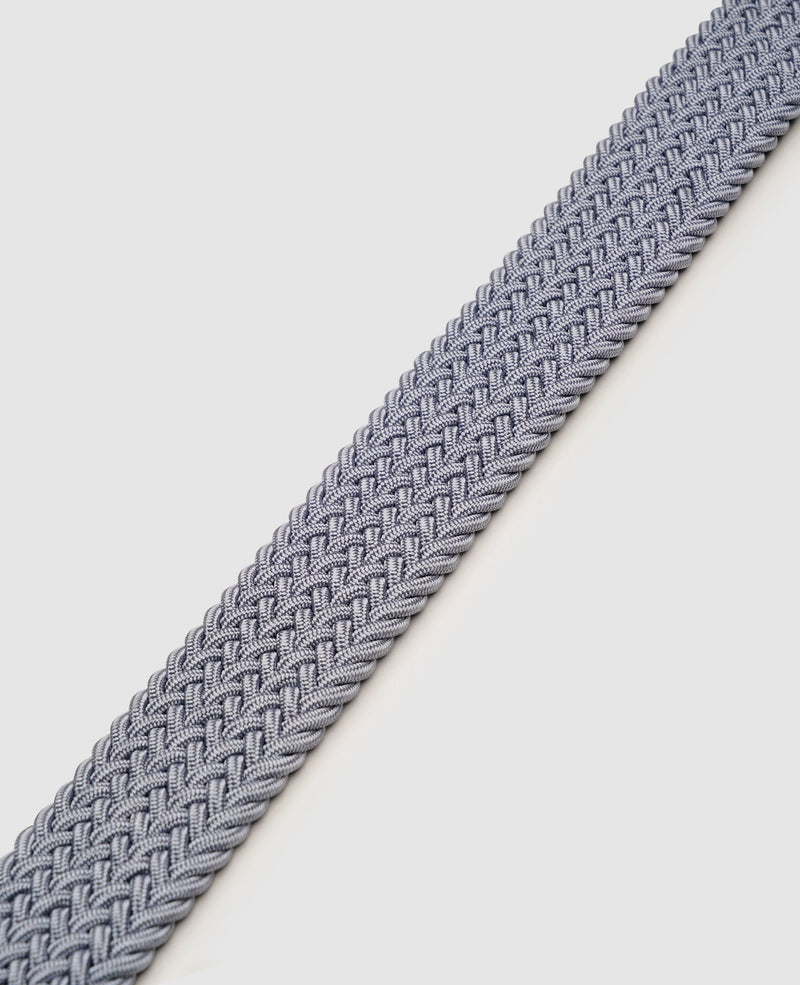 Elastischer Flechtgürtel - Hellgrau